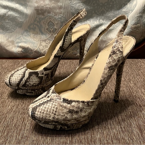 BRIAN ATWOOD Platform Heels PYTHON / SNAKESKIN - Sz 9 (EU 40) EXCELLENT! - Picture 7 of 16